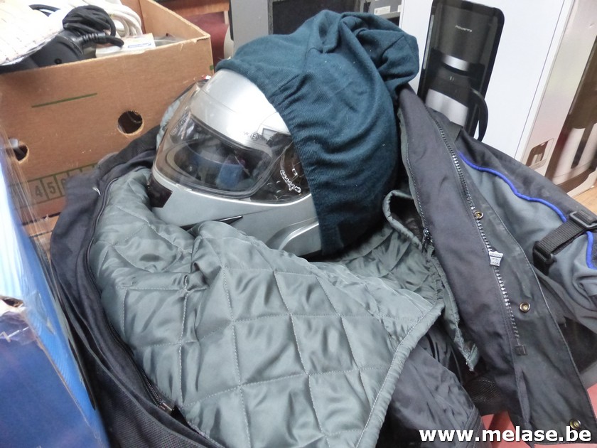 Motorhelm en -vest