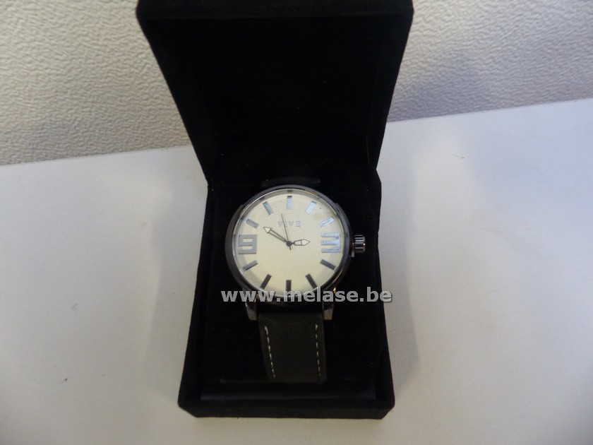 Herenhorloge "zwart/wit"