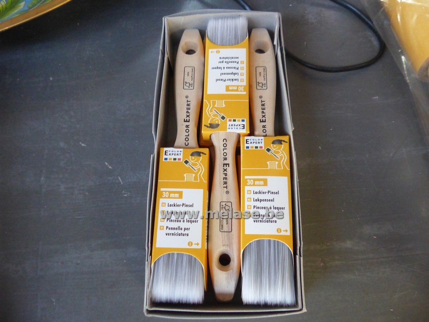 Platte verfborstel "30mm"