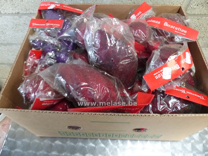 Doos kerstdecoratie "rood"