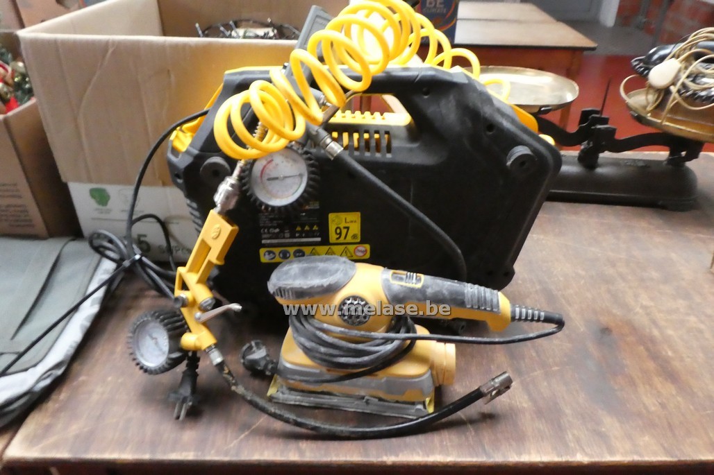 Compressor + schuurmachine "PowerPlus"
