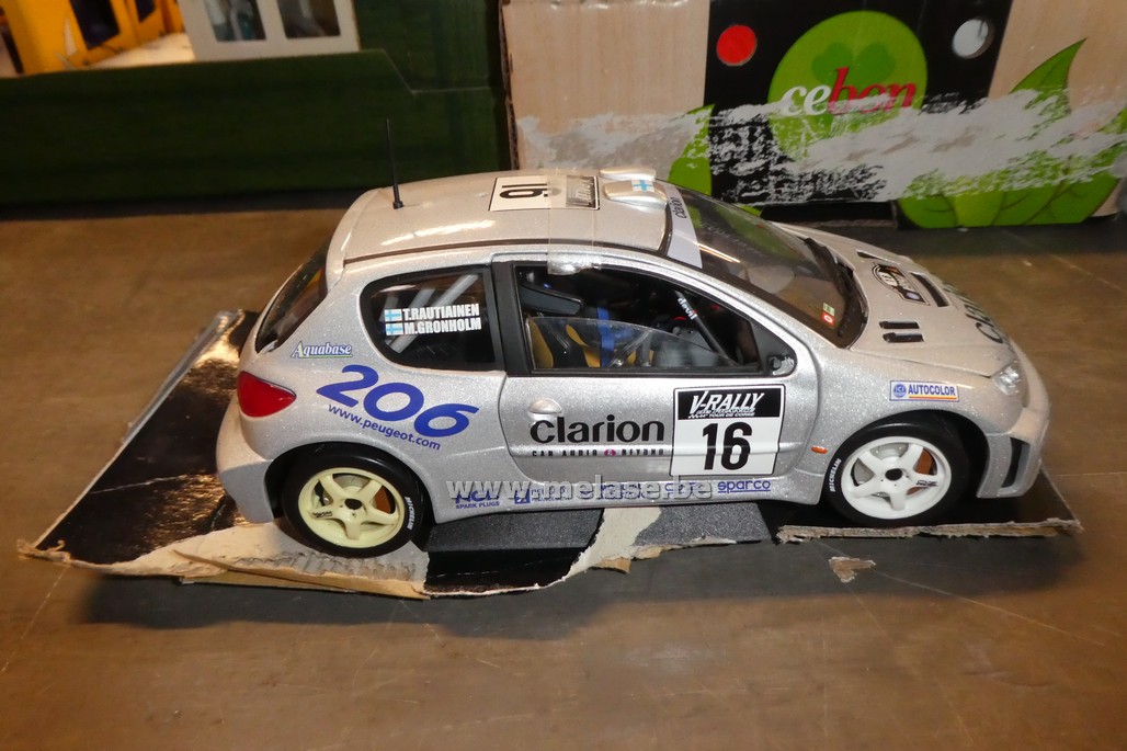 Miniatuurauto "Peugeot 206 rallywagen"