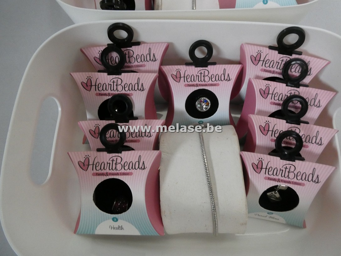 Armband + bedels "Heartbeads"