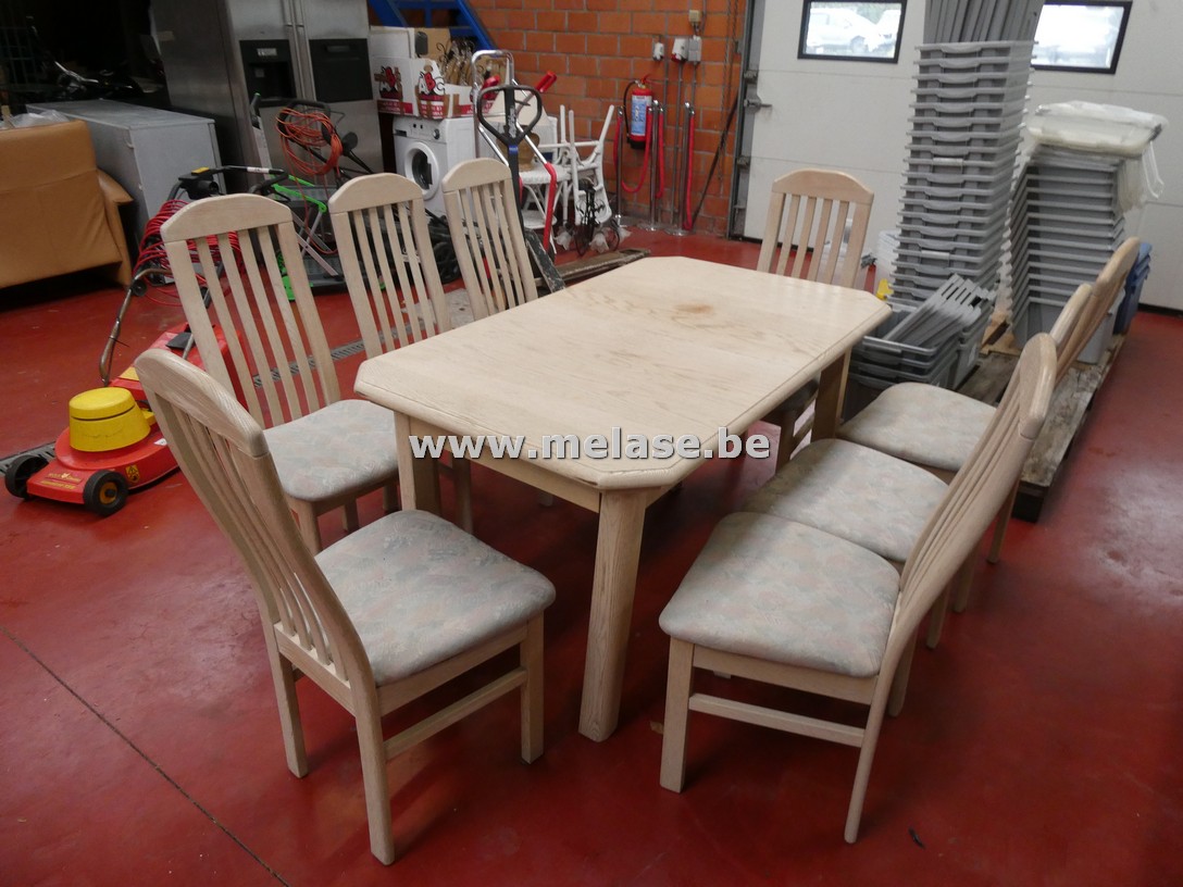 Tafel + 8 stoelen