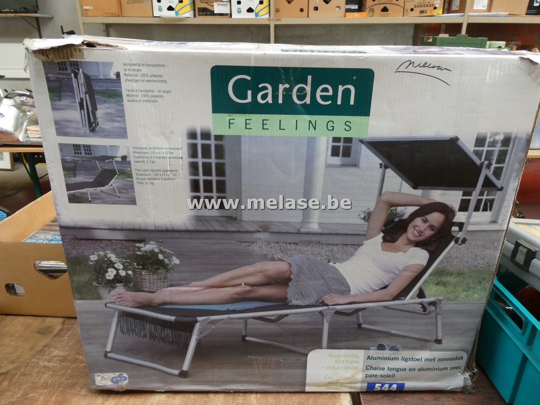 Ligstoel met zonnedak "Garden Feelings"