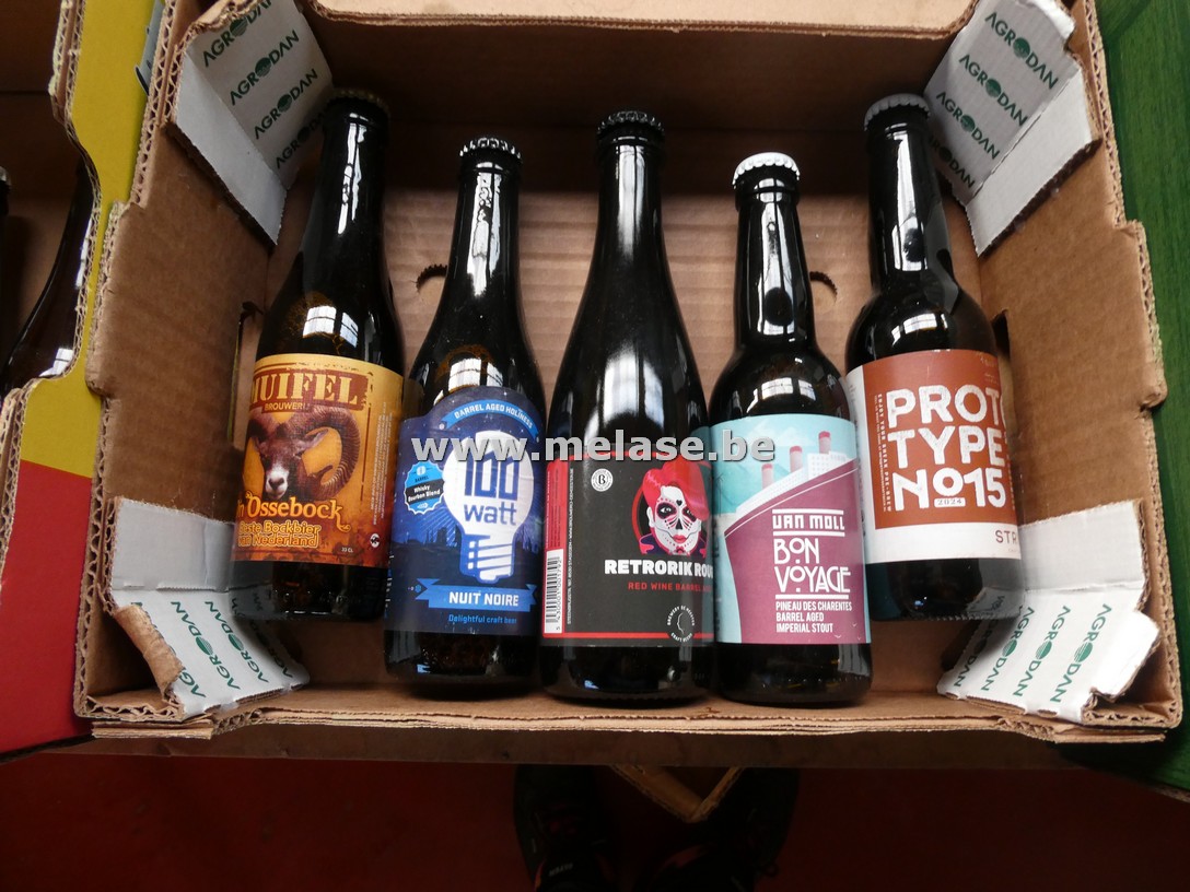 Doos diverse bieren
