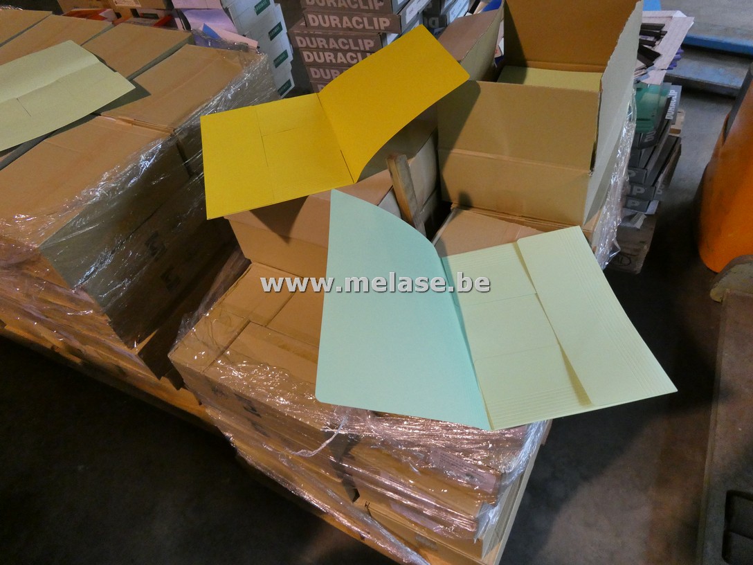 Pallet dossiermappen met 3 kleppen