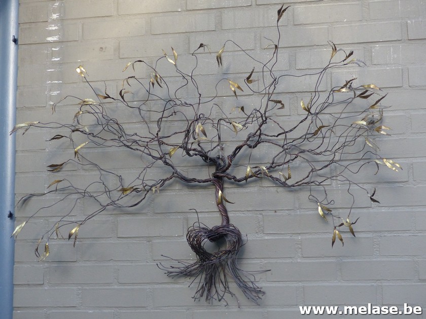 Muurdecoratie met verlichting "boom"