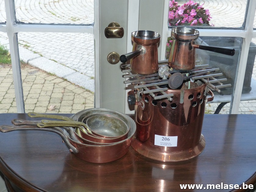Lot decoratievaria "koper"