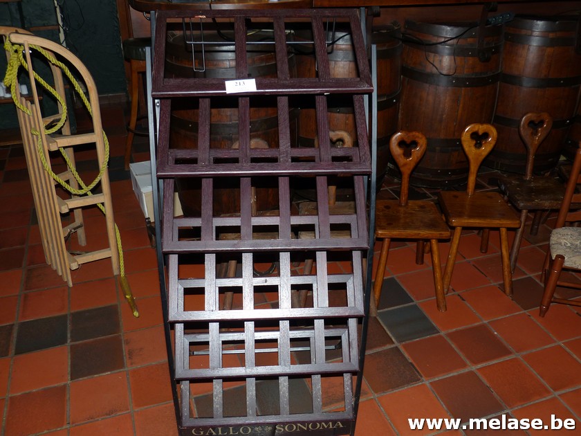 Houten wijnrek