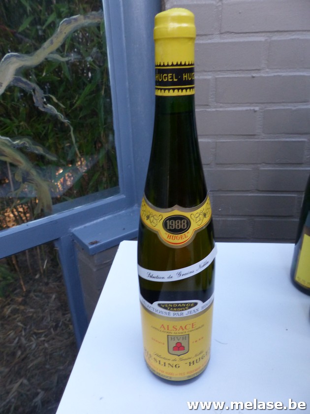 Witte wijn "Riesling Hugel - Sélection de Grains Nobles - 1988"