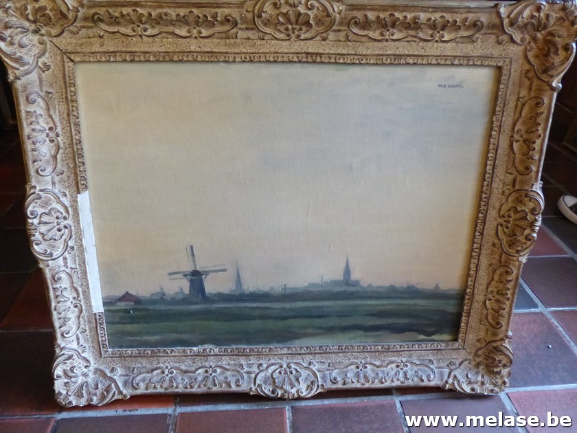 Schilderij in kader "molen"