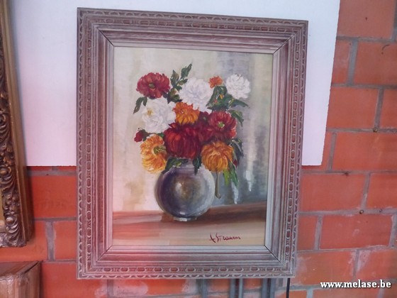 Schilderij "vaas met bloemen"