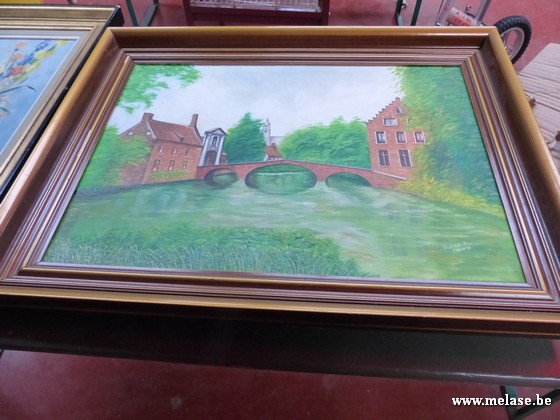 Schilderij "brug over water"