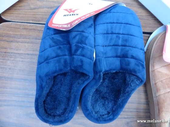 Damespantoffels "blauw"