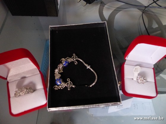 Armband "blauw" + 2 ringen "