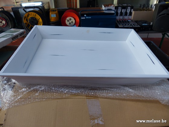 Houten dienblad "wit"