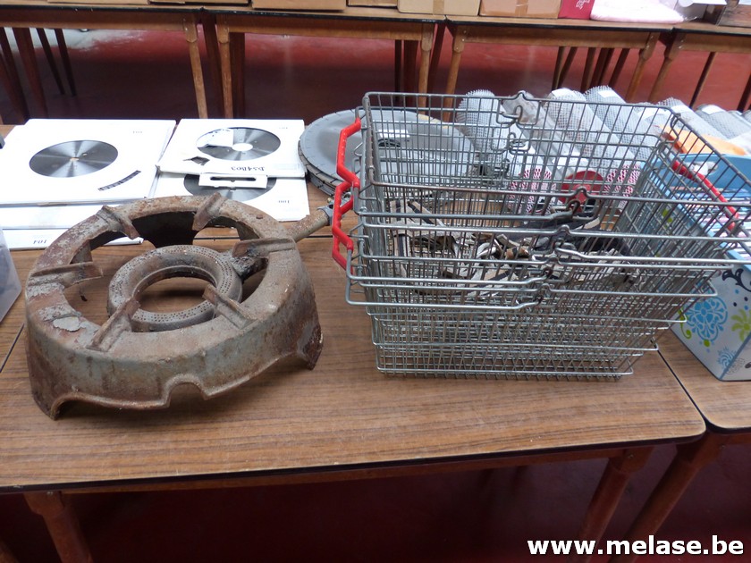 Gasbrander + metalen winkelmandjes