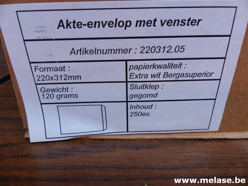 Enveloppen met venster  "wit - A4"
