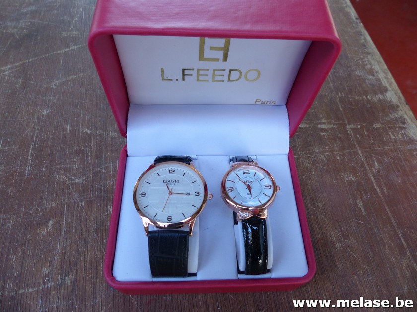 Set heren en dameshorloge "L. Feedo"