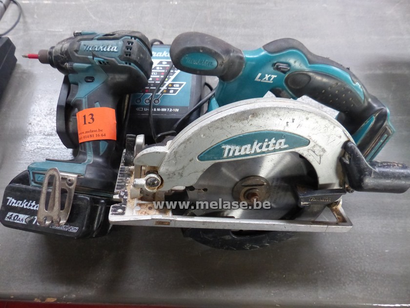 Afkortzaag  en schroefmachine "Makita"