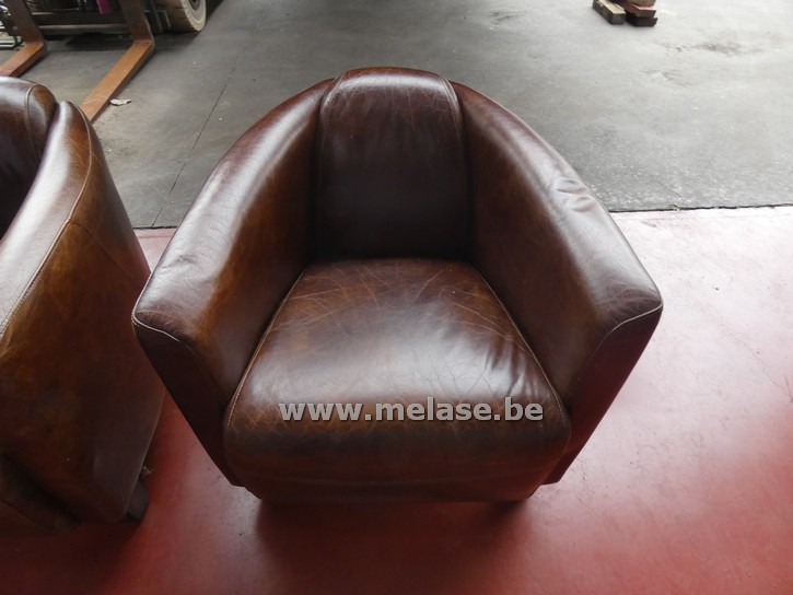 Fauteuil "bruin leder"