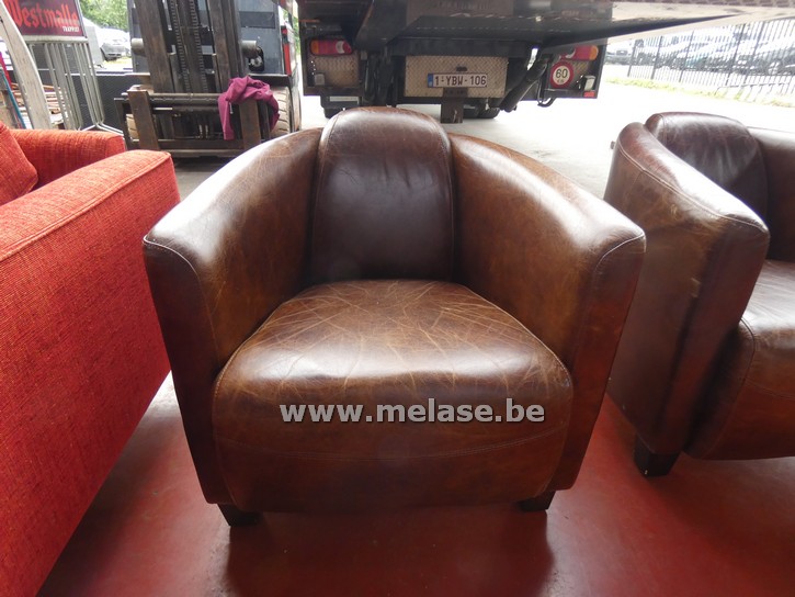 Fauteuil "bruin leder"