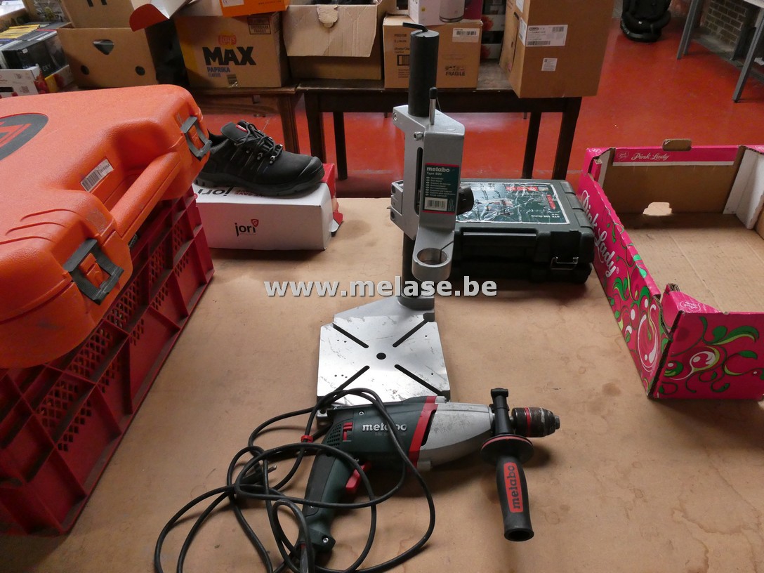 Boormachine + boorstaander "Metabo"