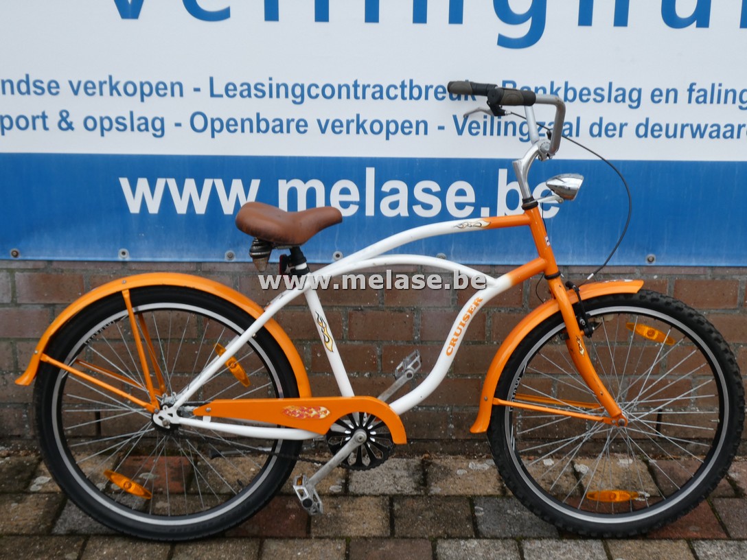 Beachcruiser "oranje/wit"