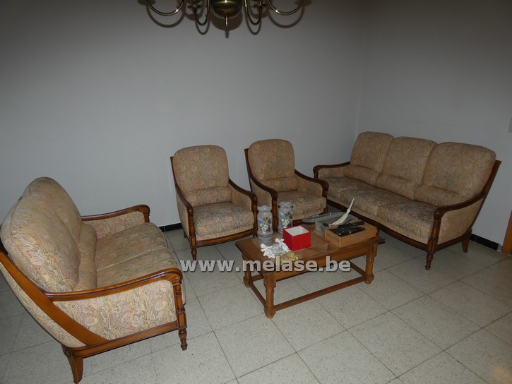 Oudtijds salon "roos/groen bloemenmotief"