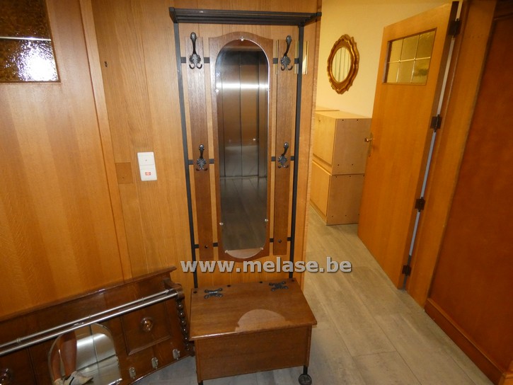 Antieke kapstokmeubel met spiegel