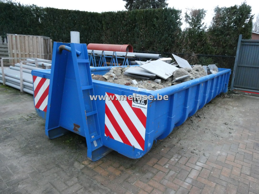 Blauwe container