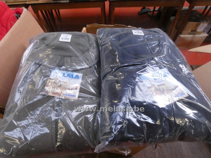 Fleece vesten "bruin en blauw"