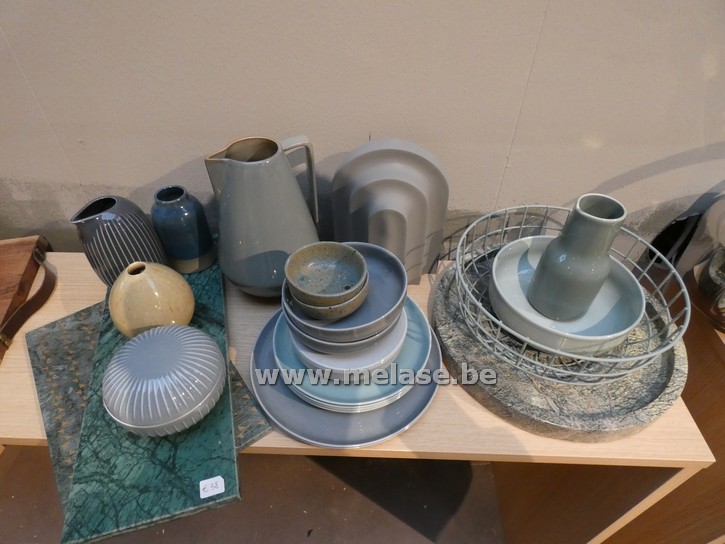 Div. decoratie/keukenvaria "blauw/groen"
