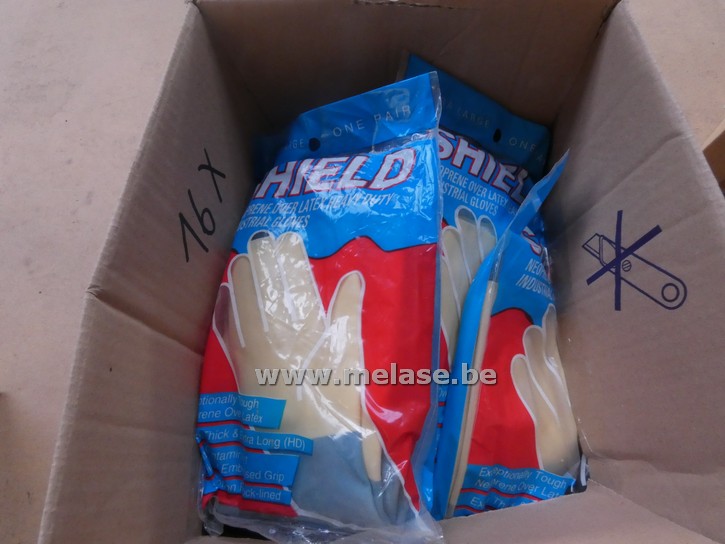 Industriële latex handschoenen