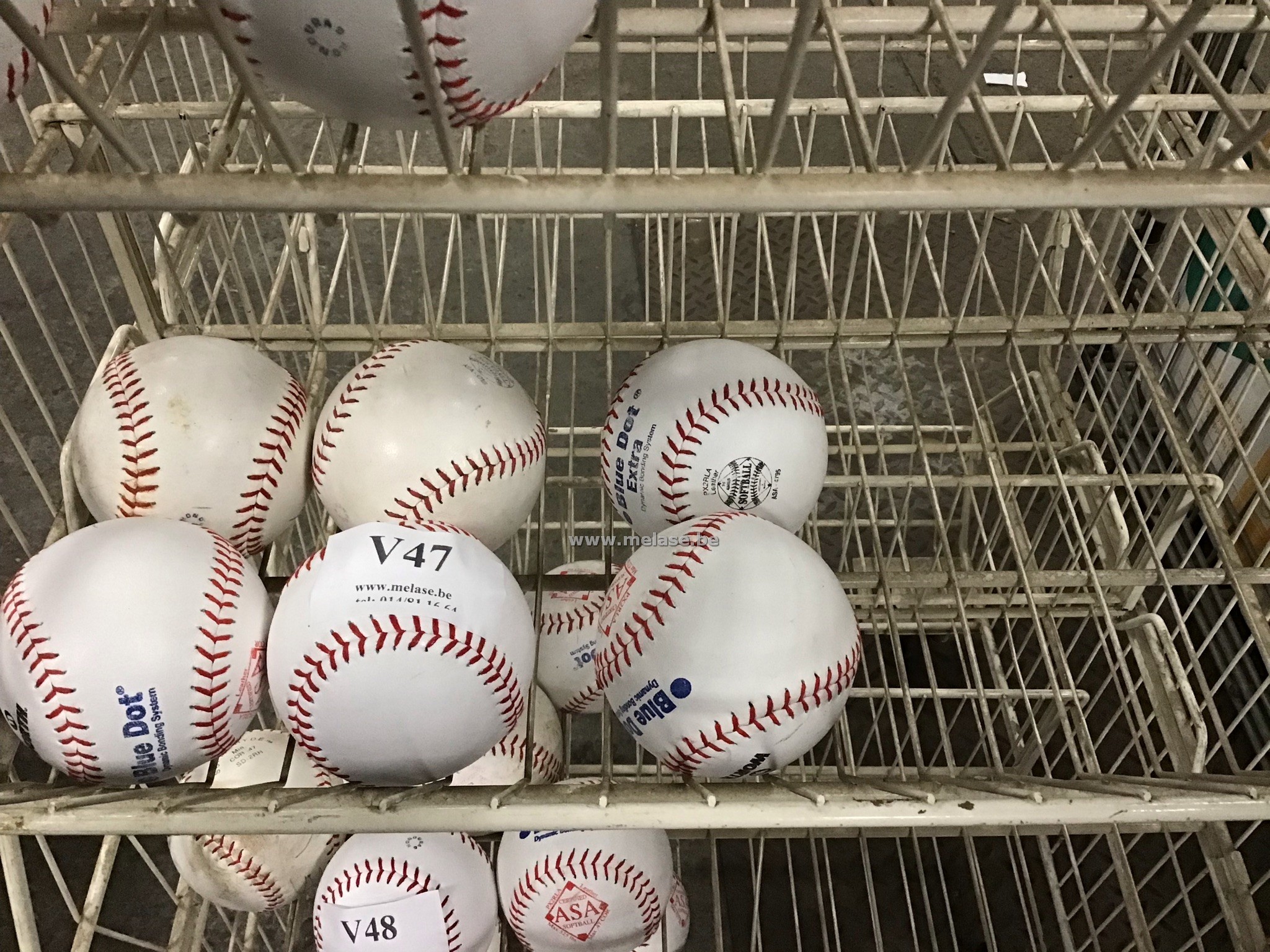 Lederen softballen