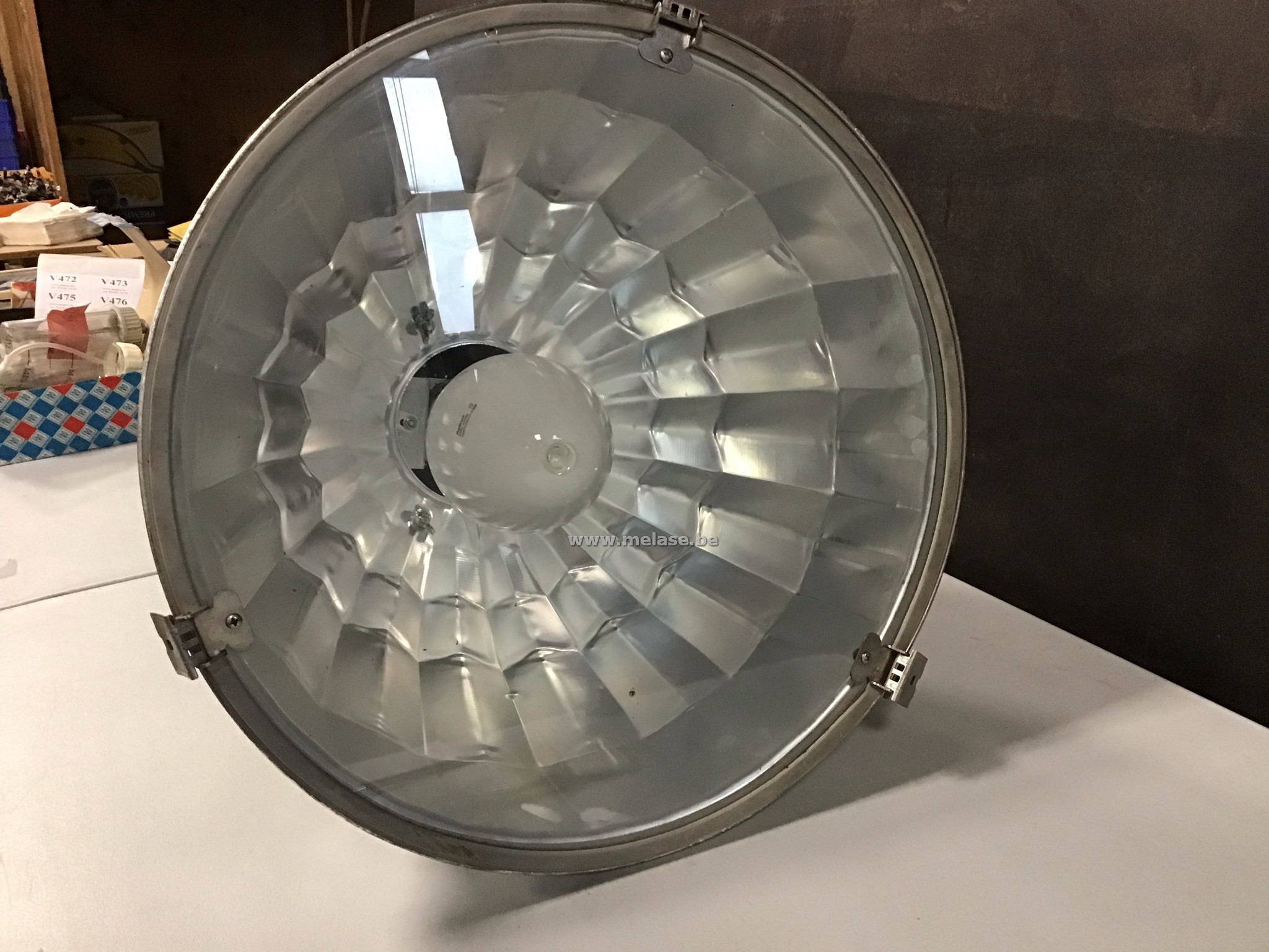 Industriële magazijnlamp "met glas"